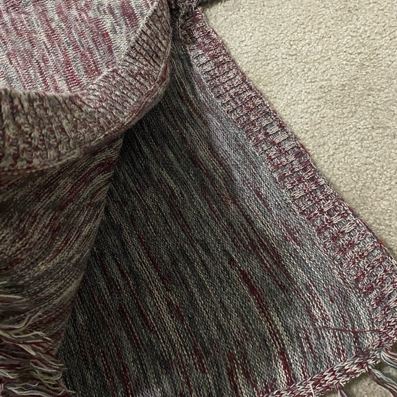 Downeast Basics Turtleneck Poncho/Shawl with Fringe - Picture 4 of 6